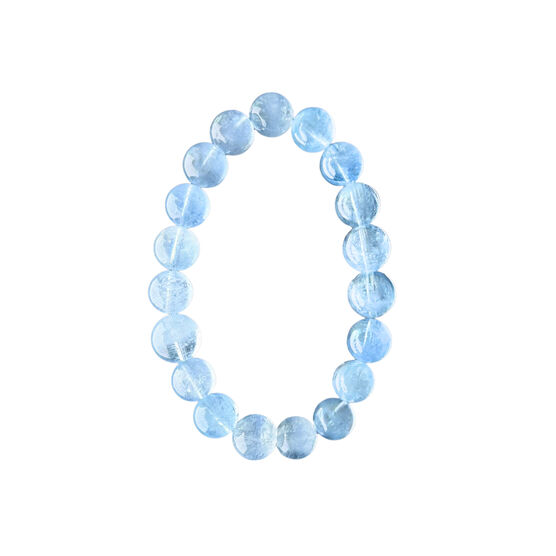 Aquamarine beaded bracelet
